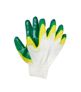 Перчатки хлопчатобумажные Стандарт 5 нитей с двойным латексным обливом 10 (XL) зеленые г. Владимир