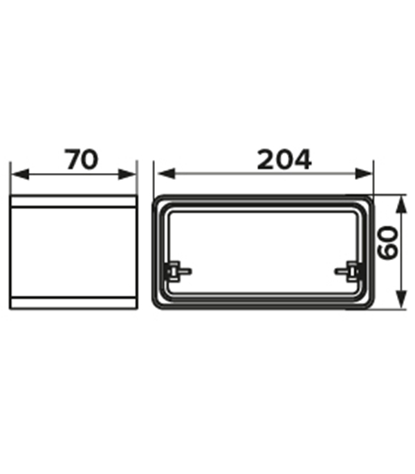 

Соединитель для плоских воздуховодов пластиковый 60х204 мм, Белый