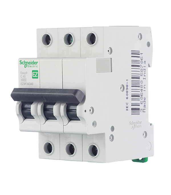 фото Автоматический выключатель schneider electric easy9 (ez9f34340) 3p 40а тип c 4,5 ка 400 в на din-рейку