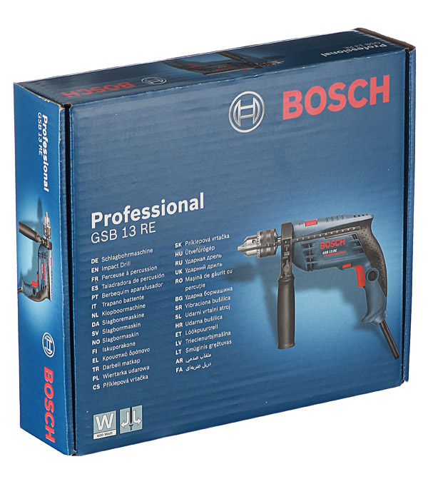 Дрель ударная Bosch GSB 13 RE 601217102 600 Вт ключевой патрон