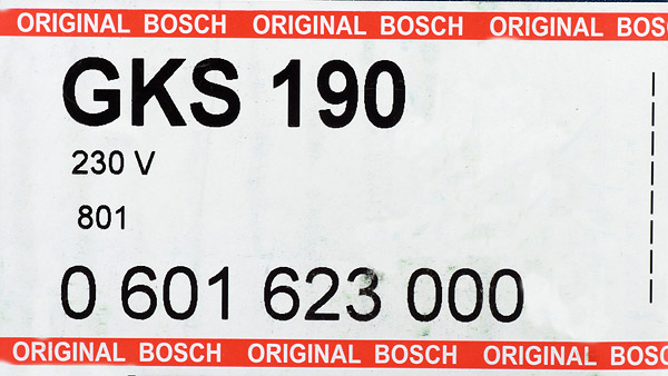 фото Пила дисковая электрическая bosch gks 190 (601623000) 1400 вт 190 мм