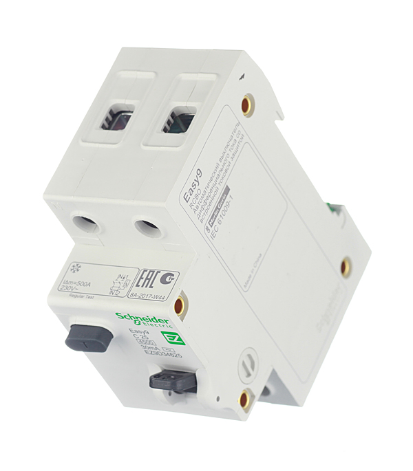 фото Автомат дифференциальный schneider electric easy9 (ez9d34625) 25а 30 ма 1p+n тип ac 4,5 ка