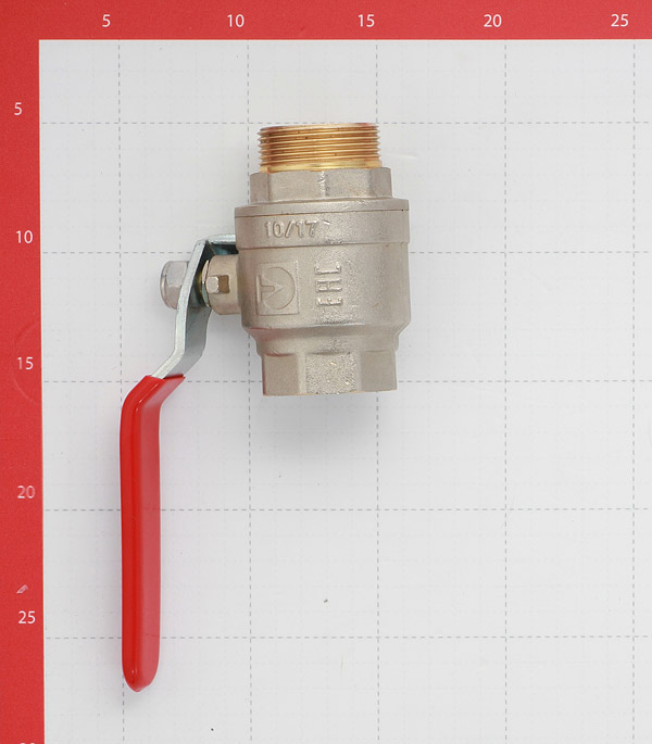 фото Кран шаровой латунный valtec base (vt.215.n.08) 1 1/2 вр(г) х 1 1/2 нр(ш) ручка прямой