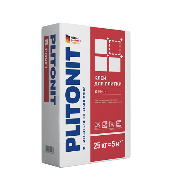 

Клей для плитки PLITONIT В Профи 25 кг, Серый