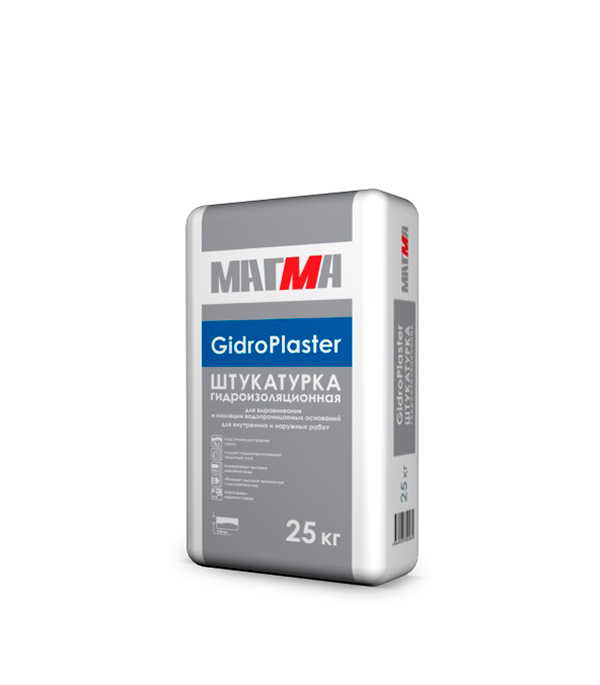 Штукатурка цементная Магма GidroPlaster 25 кг — купить в Петровиче в ...