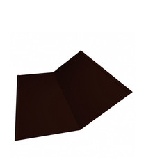Ендова внутренняя для металлочерепицы 300х300 мм 2 м темно-коричневая RR 32 satin