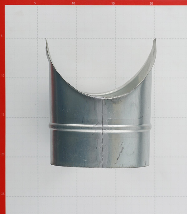 фото Врезка оцинкованная для круглых стальных воздуховодов d125х125 мм
