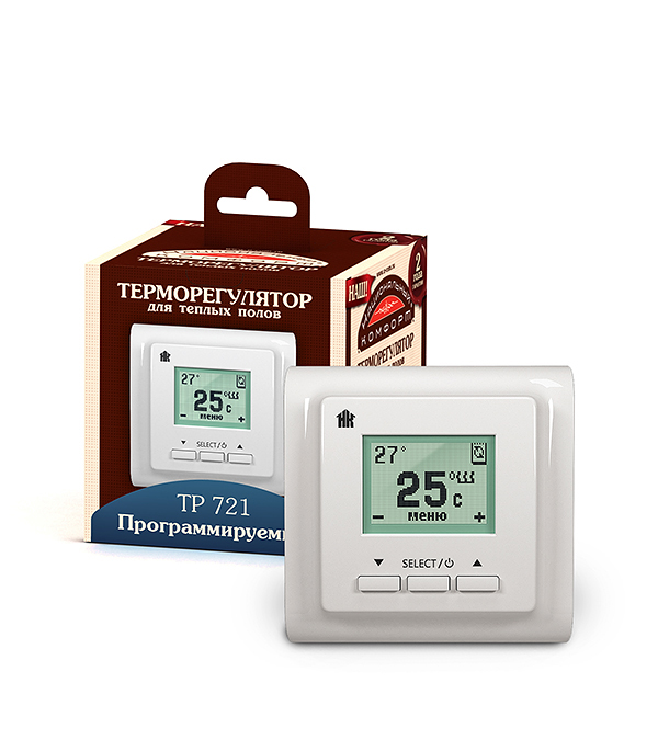 Терморегулятор программируемый Национальный комфорт ТР 721 белый ...