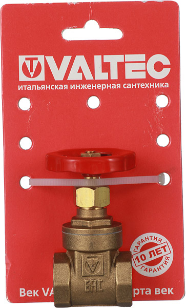 фото Задвижка клиновая латунный valtec (vt.012.g.04) 1/2 вр(г) х 1/2 вр(г) вентиль