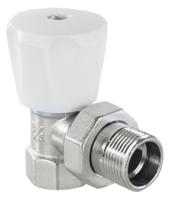 Клапан (вентиль) термостатический угловой VALTEC (VT.007.LN.05) 3/4 НР(ш) х 3/4 ВР(г) для радиатора
