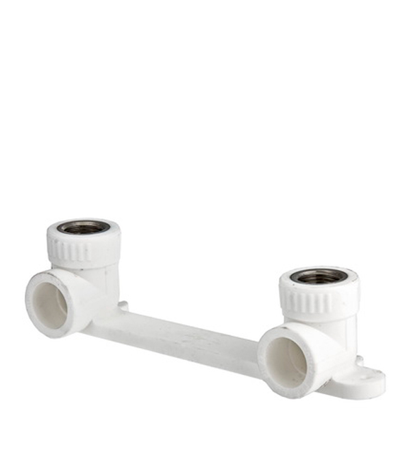 Планка монтажная полипропиленовая с двумя водорозетками 20х1/2\" ВР ...