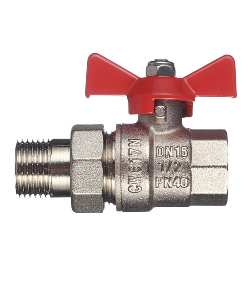 Кран шаровой латунный VALTEC Base (VT.227.N.04) 1/2 ВР(г) х 1/2 НР(ш ...