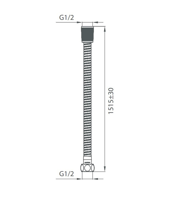 фото Шланг для душа 1500 мм milardo 130s150m19 металлический