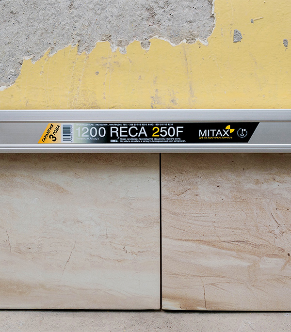 фото Уровень для плиточника mitax reca 120 см 2 глазка