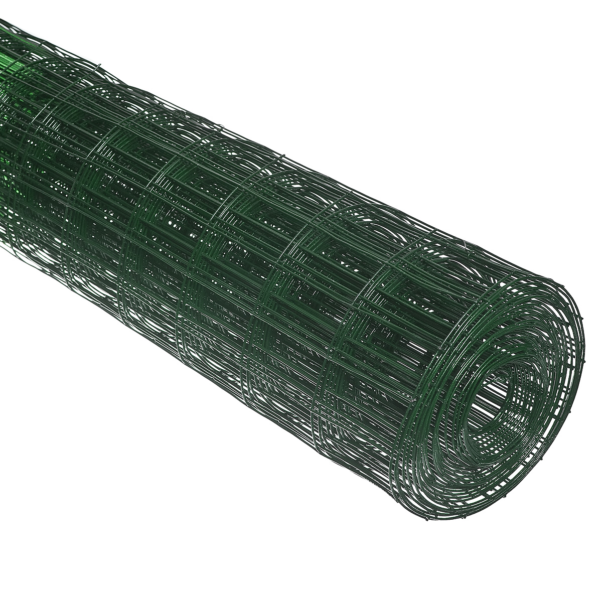 фото Сетка сварная с пвх покрытием 1,5х15 м ячейка 50х100 мм зеленая