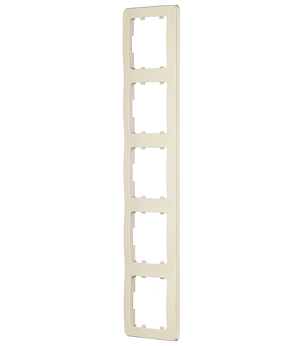 

Рамка HEGEL Master Р405-01 пятиместная горизонтальная слоновая кость