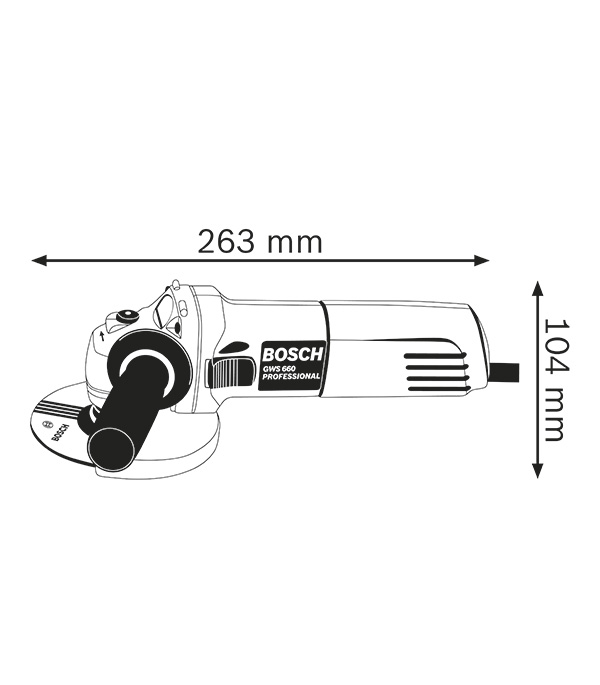 

Шлифмашина угловая электрическая Bosch GWS 660 Professional (060137508N) 660 Вт d125 мм