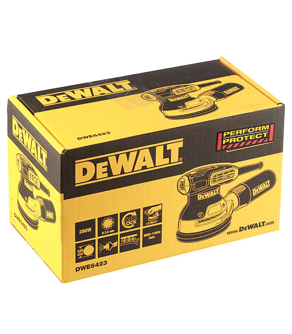 фото Шлифмашина эксцентриковая электрическая dewalt dwe6423 280 вт d125 мм