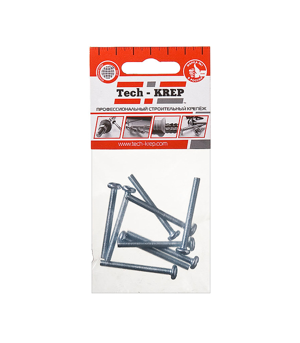 

Винт оцинкованный M4x40 мм DIN 7985 полукруглая головка (9 шт.)