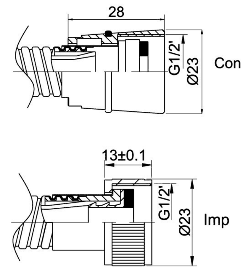 Шланг Профсан Euro-Euro ПСМ-АТ-150 И/Иг для душа 1500 мм армированный ...