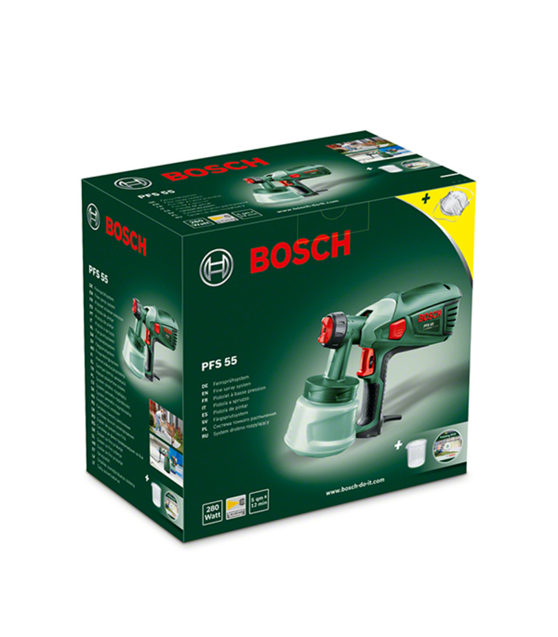 Краскопульт bosch. Краскораспылитель Bosch PFS 55. Краскопульт Bosch PFS 55 С ЕСМ. Краскопульт Bosch PFS 55 запчасти. Пистолет для краскопульта PFS 55 Bosch.