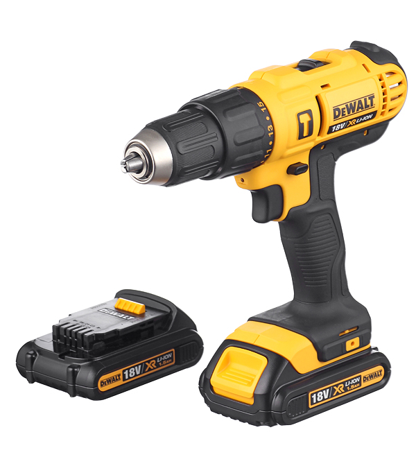 Дрель-шуруповерт аккумуляторная ударная DeWalt DCD776S2 18В 2х1,5Ач Li-Ion