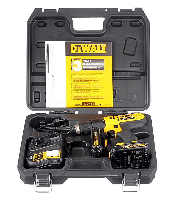 Дрель-шуруповерт аккумуляторная ударная DeWalt DCD776S2 18В 2х1,5Ач Li-Ion