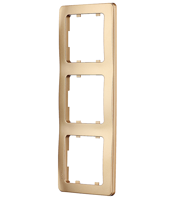

Рамка HEGEL Master Р403-07 трехместная горизонтальная золото