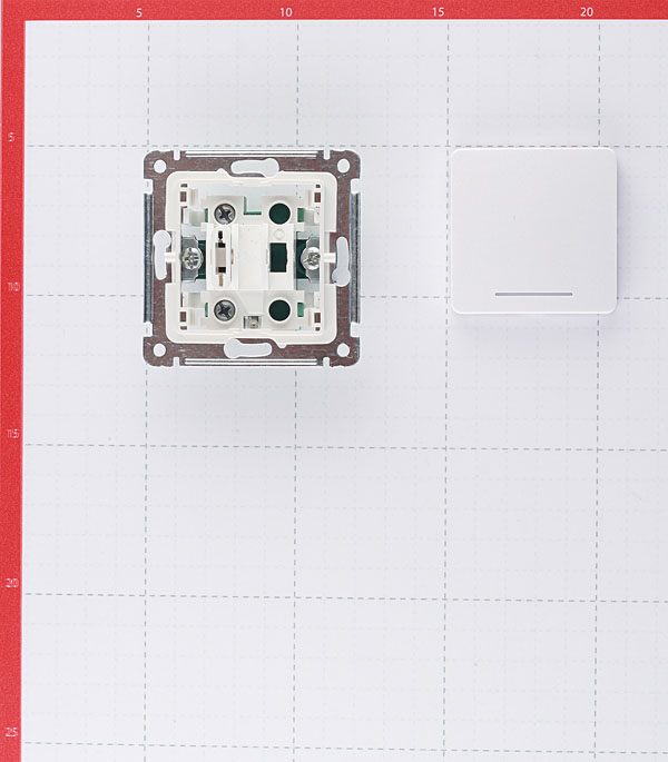 фото Выключатель hegel master вс10-432 одноклавишный скрытая установка белый с самовозвратом и подсветкой