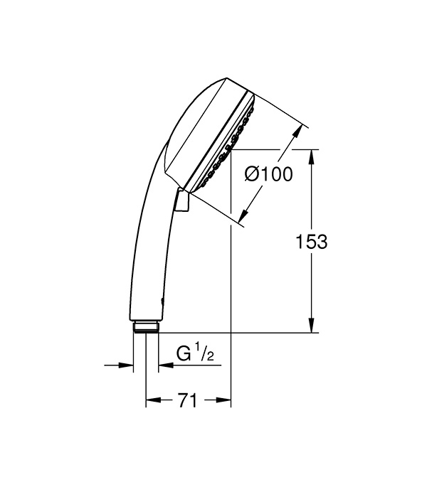 фото Лейка для душа grohe tempesta cosmopolitan 27572002 d100 мм 3f