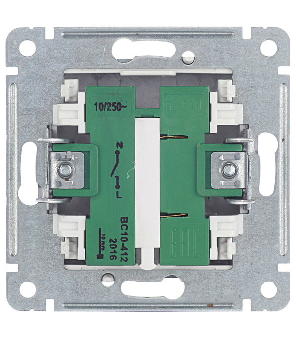 фото Выключатель hegel master вс10-412-08 одноклавишный скрытая установка черный с подсветкой