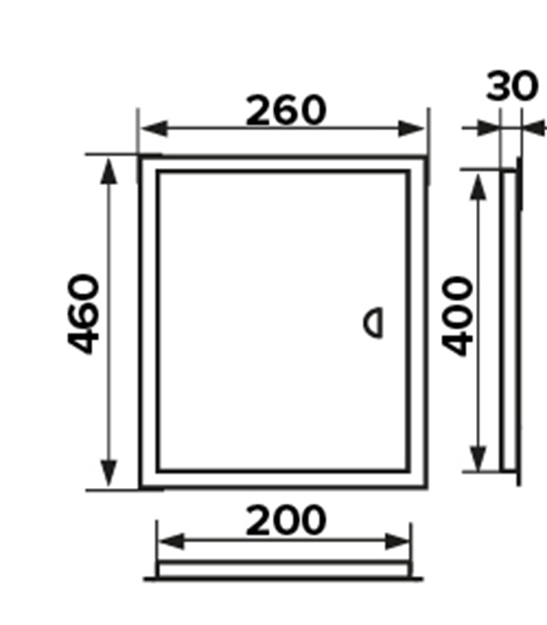 фото Люк ревизионный 200х400 мм стальной