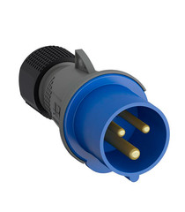 Вилка кабельная ABB Easy&Safe прямая переносная с заземлением 2Р+Е 1 фаза 32 А 230 В IP44
