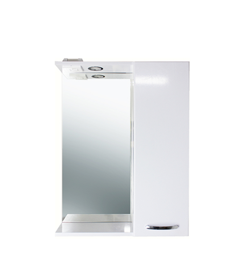 Шкафчик зеркальный арго белый мрамор