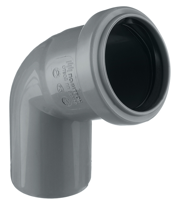 Отвод Pro Aqua Comfort d50 мм 67° пластиковый для внутренней канализации