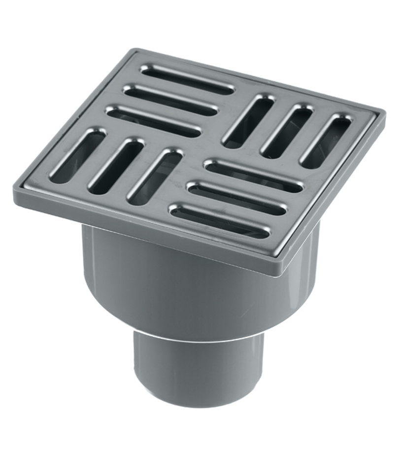 Трап вертикальный (TA5202) с гидрозатвором 100х100 мм d50 мм решетка из ...