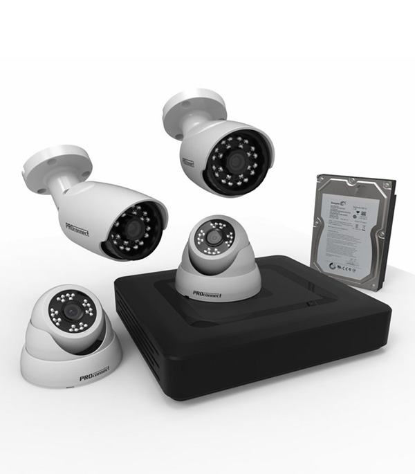 Комплект видеонаблюдения Proconnect стандарта AHD-M 2+2 камеры с жестким диском