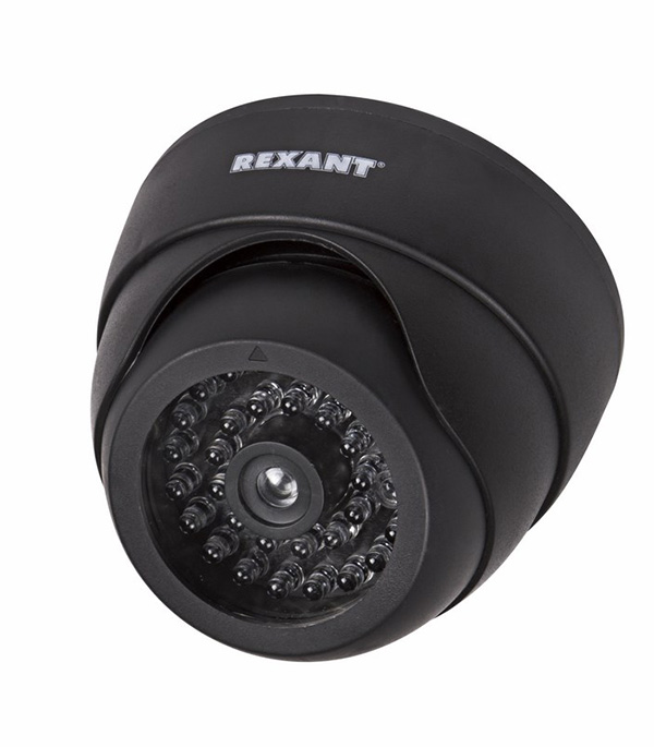 Муляж видеокамеры купольный Rexant внутренняя установка черный