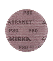 Диск шлифовальный Mirka Abranet d150 мм P80 на липучку сетчатая основа (5 шт.)