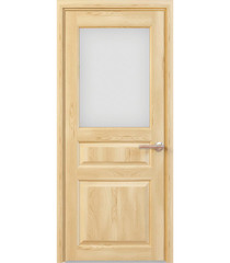 Дверное полотно Ржевдорс 4310 Сатинато со стеклом массив без покрытия 700х2000 мм