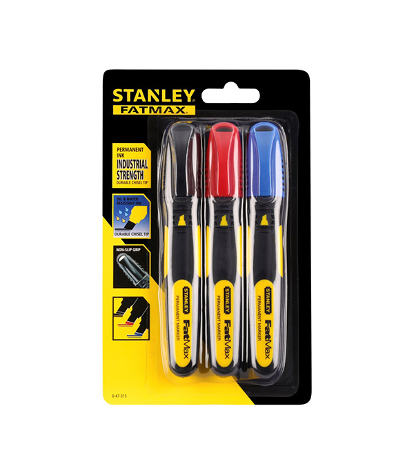 

Маркер перманентный Stanley Fatmax 3 цвета в наборе (3 шт.)