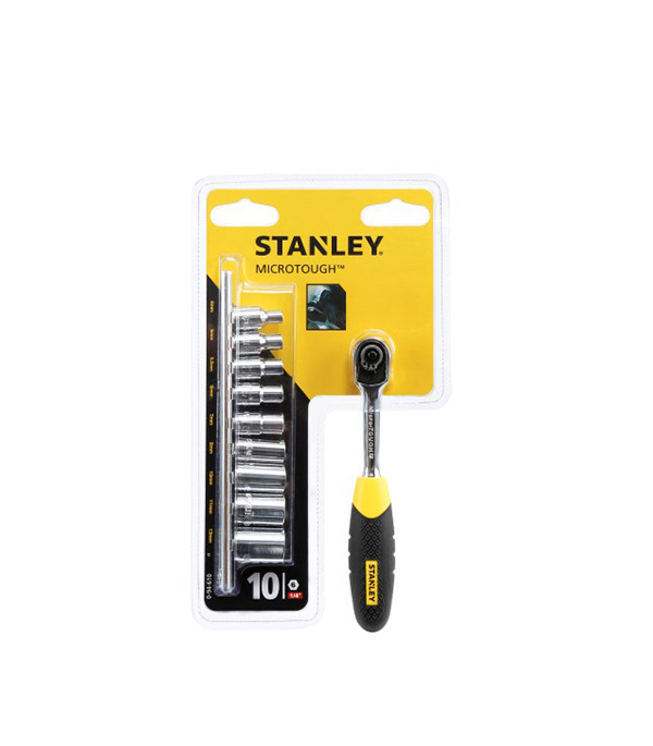 

Набор торцевых головок храповый механизм Stanley Microtough 1/4" (0-94-610) (11 шт.)