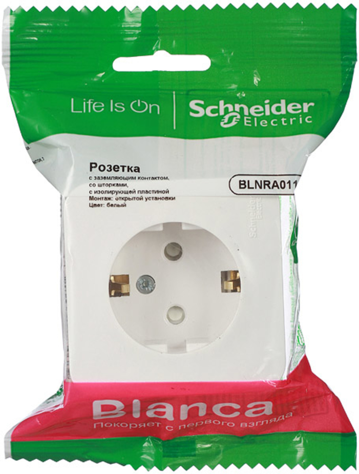 Розетка компьютерная schneider electric blanca blnia045001 открытая установка белая