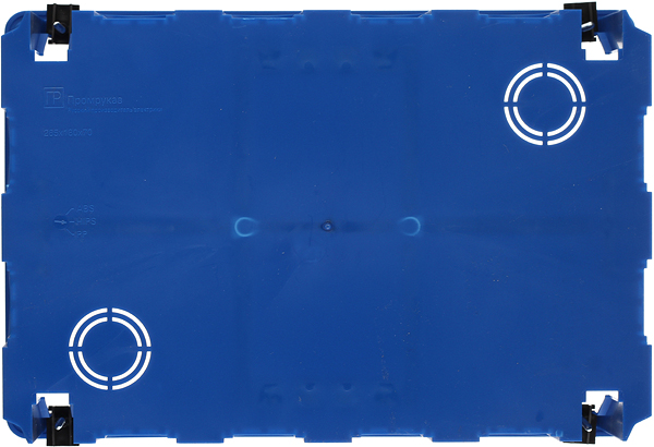 фото Коробка распределительная промрукав для гипсокартона 250х165х68 мм 14 вводов синяя ip20 с крышкой безгалогенная