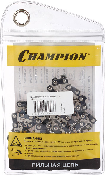 

Цепь Champion (A050-VS-62E) 18" шаг 3/8" паз 1,3 мм 62 звена