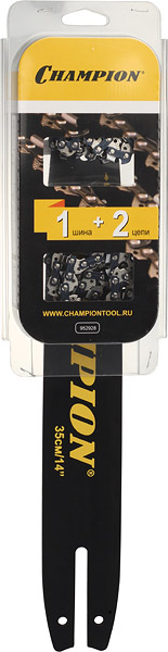 

Шина Champion 14" шаг 3/8" паз 1,3 мм 50 звеньев с двумя цепями