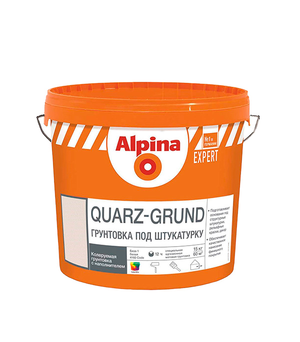 фото Грунт alpina quarz-grund под штукатурку 15 кг