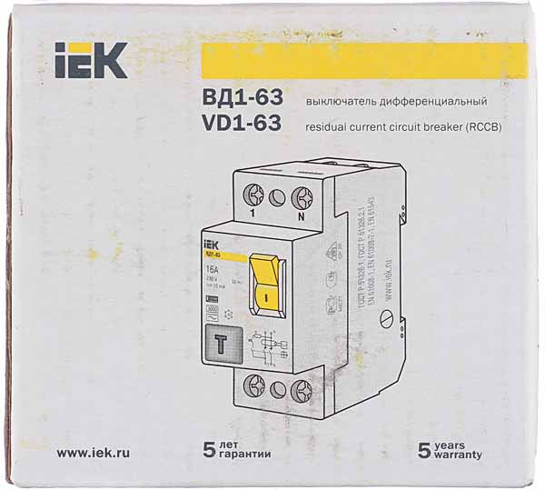 фото Узо iek вд1-63 (mdv10-2-063-030) 63а 30 ма 2p тип ac 4,5 ка