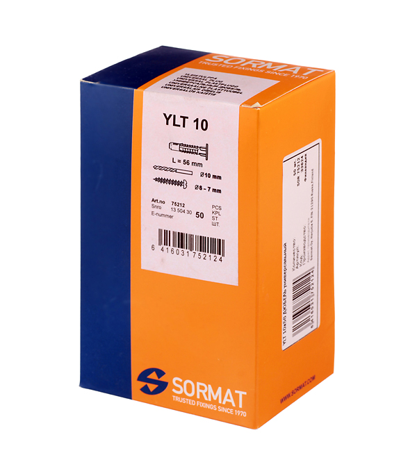 Дюбель универсальный Sormat YLT 10x56 мм полиэтилен (50 шт.)
