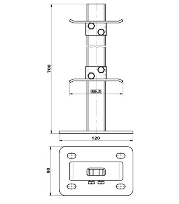 Кронштейн ТВЕК 10.333 для панельных радиаторов 22 типа внутренний